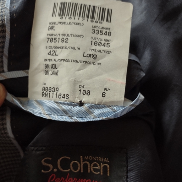 S. Cohen Montreal wool luxury blazer jacket - Picture 11 of 11